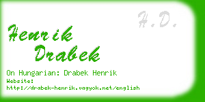 henrik drabek business card